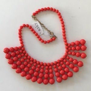 J. Crew beaded coral statement necklace